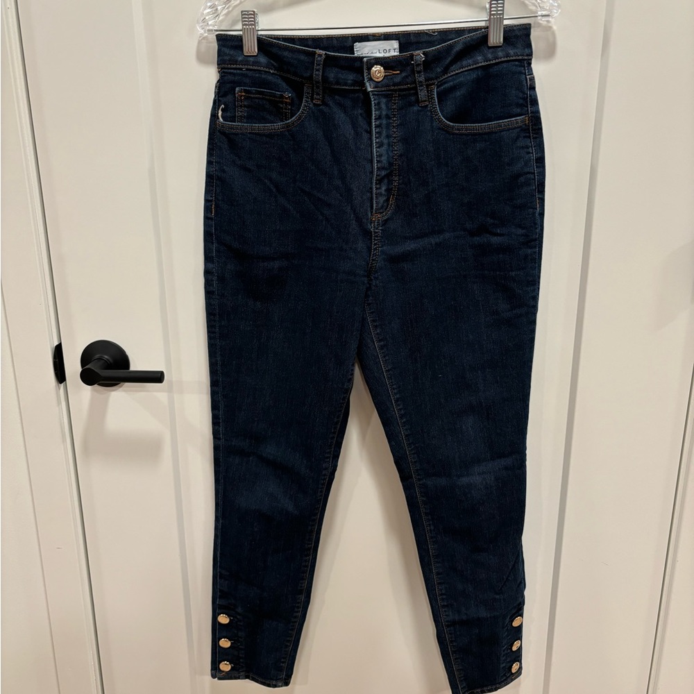 Loft jeans with button detailing